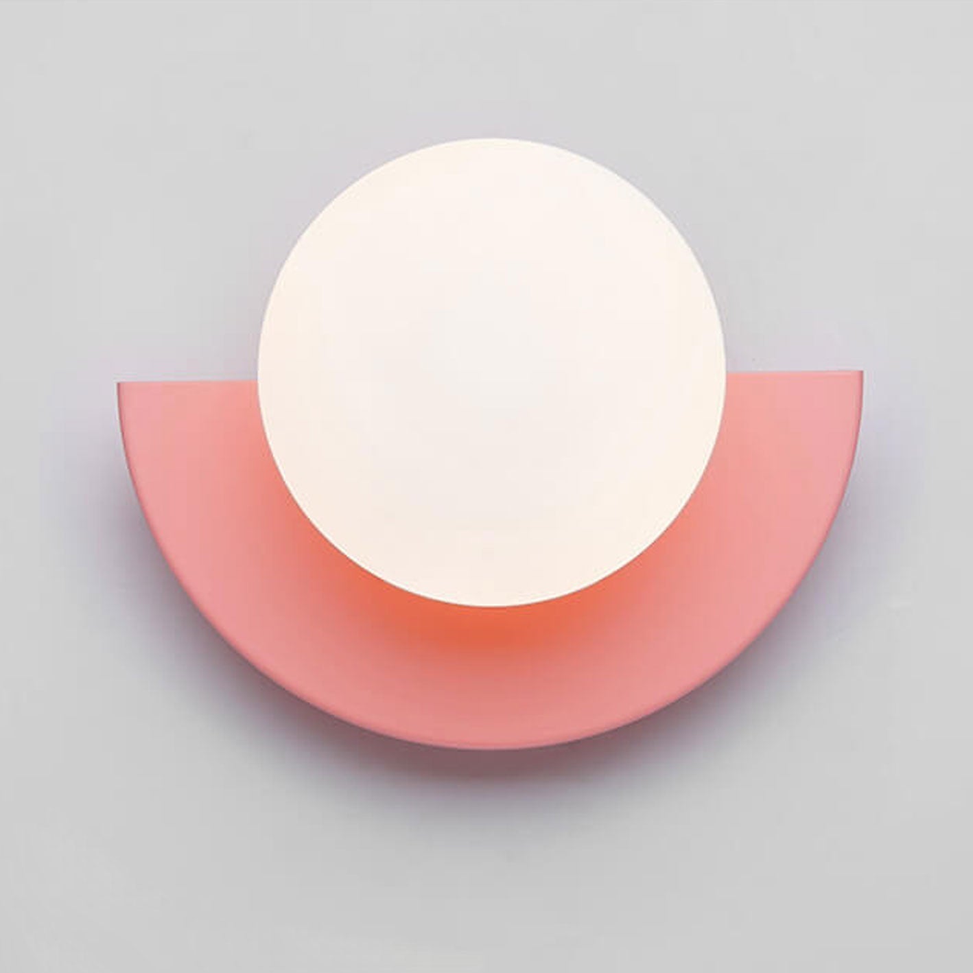 Modern Minimalist Glass Globe Wall Sconce | Semi-Circle Design