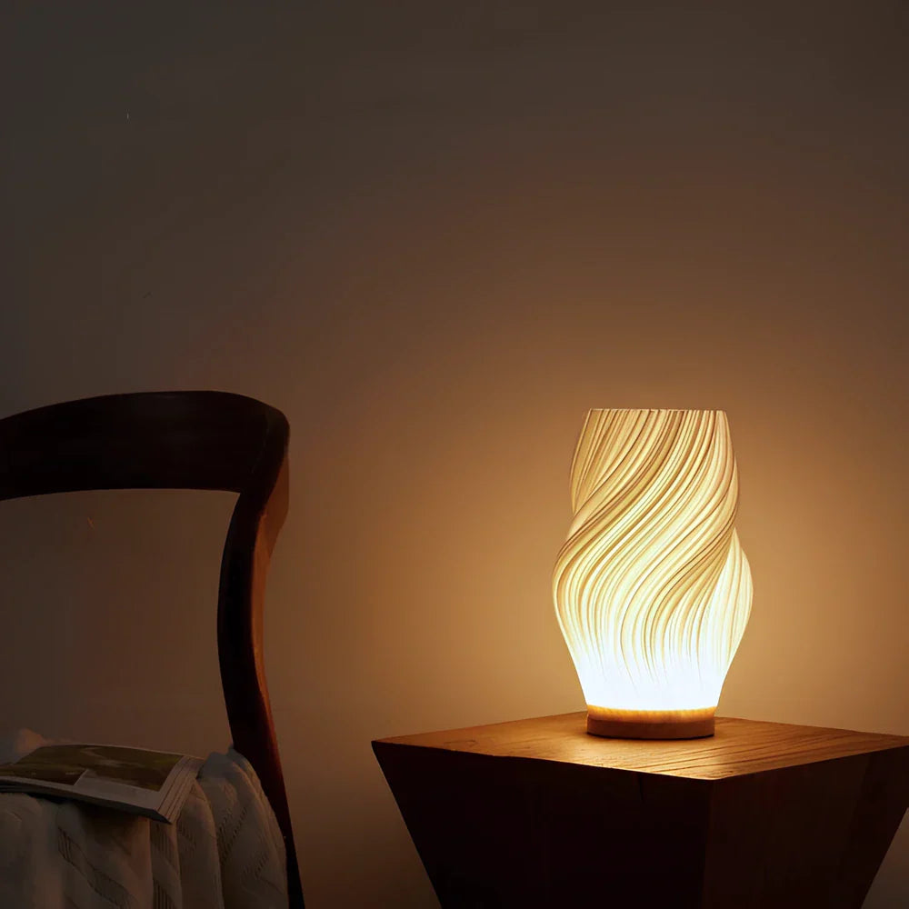 Pleated LED Table Lamp | Soft Sculptural Glow