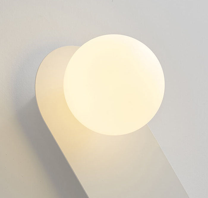 Nordic Minimalist Oval Wall Sconce | Glass Globe Design