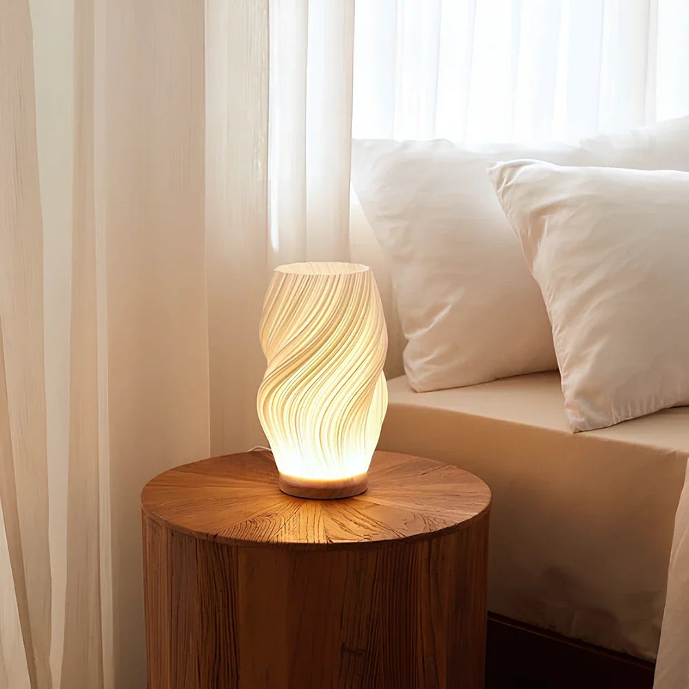 Pleated LED Table Lamp | Soft Sculptural Glow