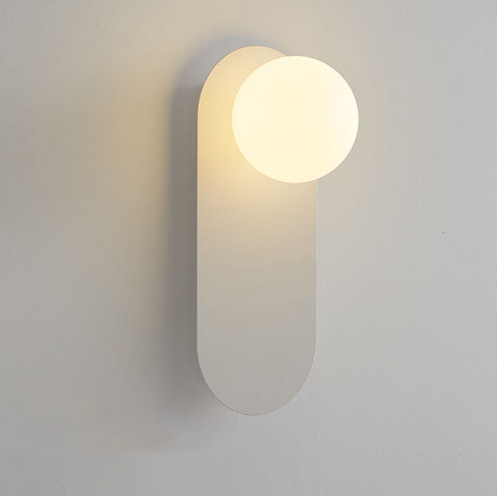 Nordic Minimalist Oval Wall Sconce | Glass Globe Design