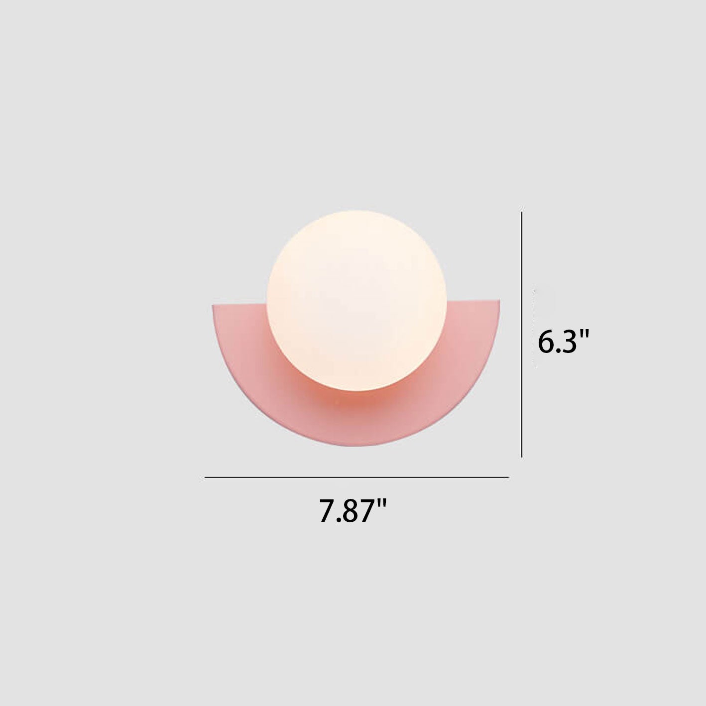 Modern Minimalist Glass Globe Wall Sconce | Semi-Circle Design