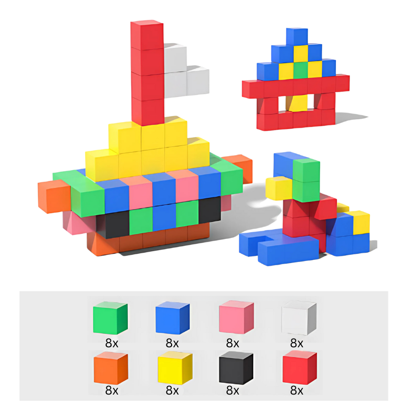 Kids Magnetic Matching Puzzle Cube Toy Set