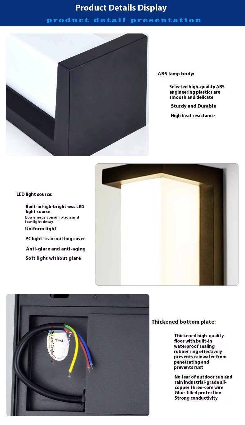 Modern Outdoor Wall Lantern | Waterproof Sconce with Adjustable Color Temperature | Stylish Lighting for Garden and Patio 6