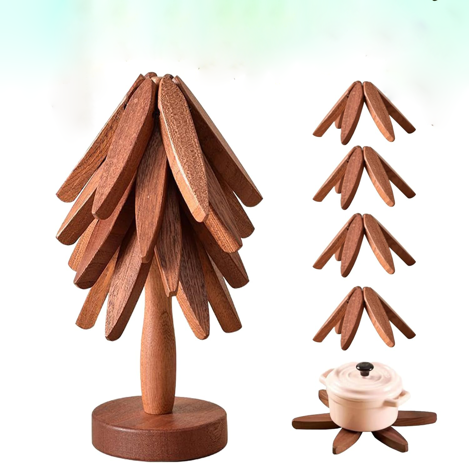 Wooden Trivets For Hot Dishes - Professional Kitchen | Time Saving | Home Cooking