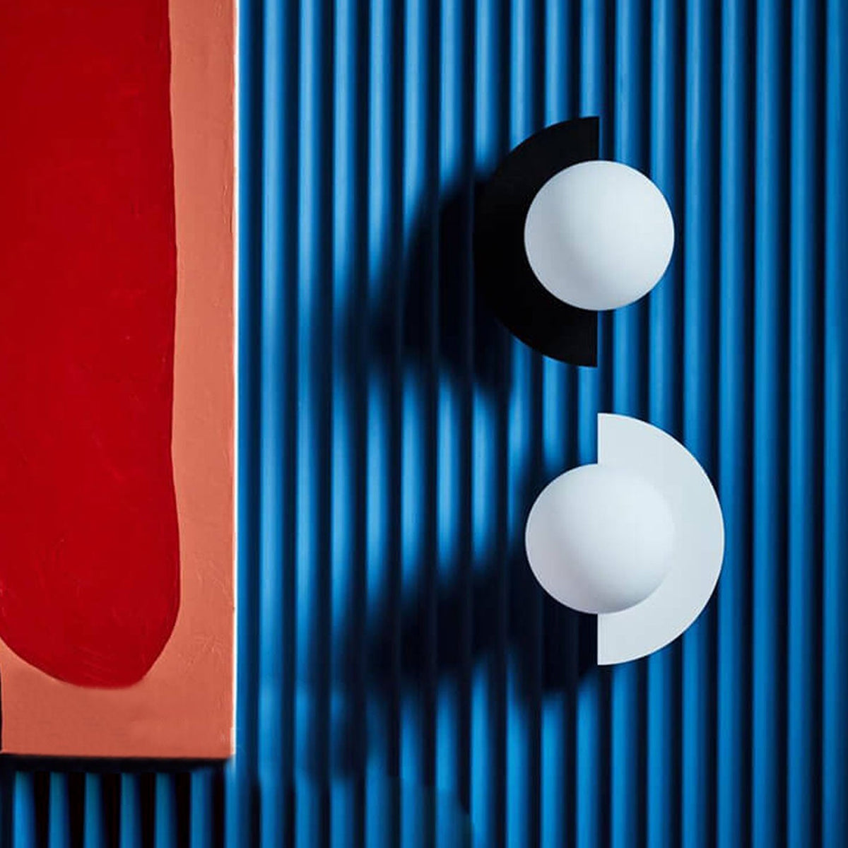 Modern Minimalist Glass Globe Wall Sconce | Semi-Circle Design