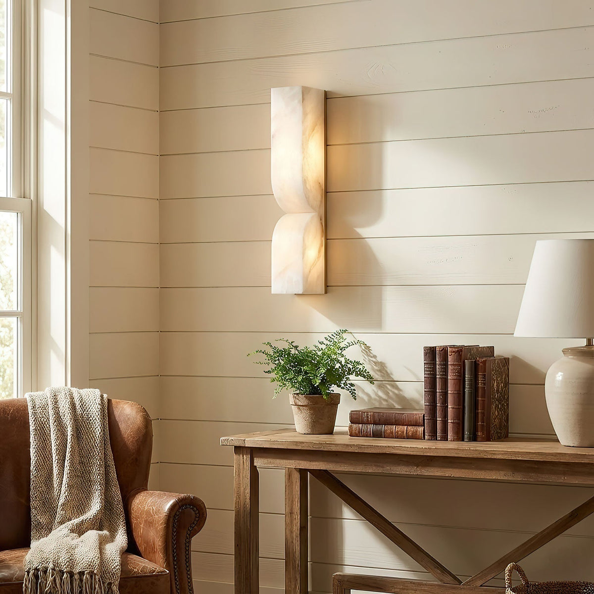 Alabaster Essence | LED Wall Sconce Lighting with Sculptural Design | Elegant Illumination for Modern Home Decor