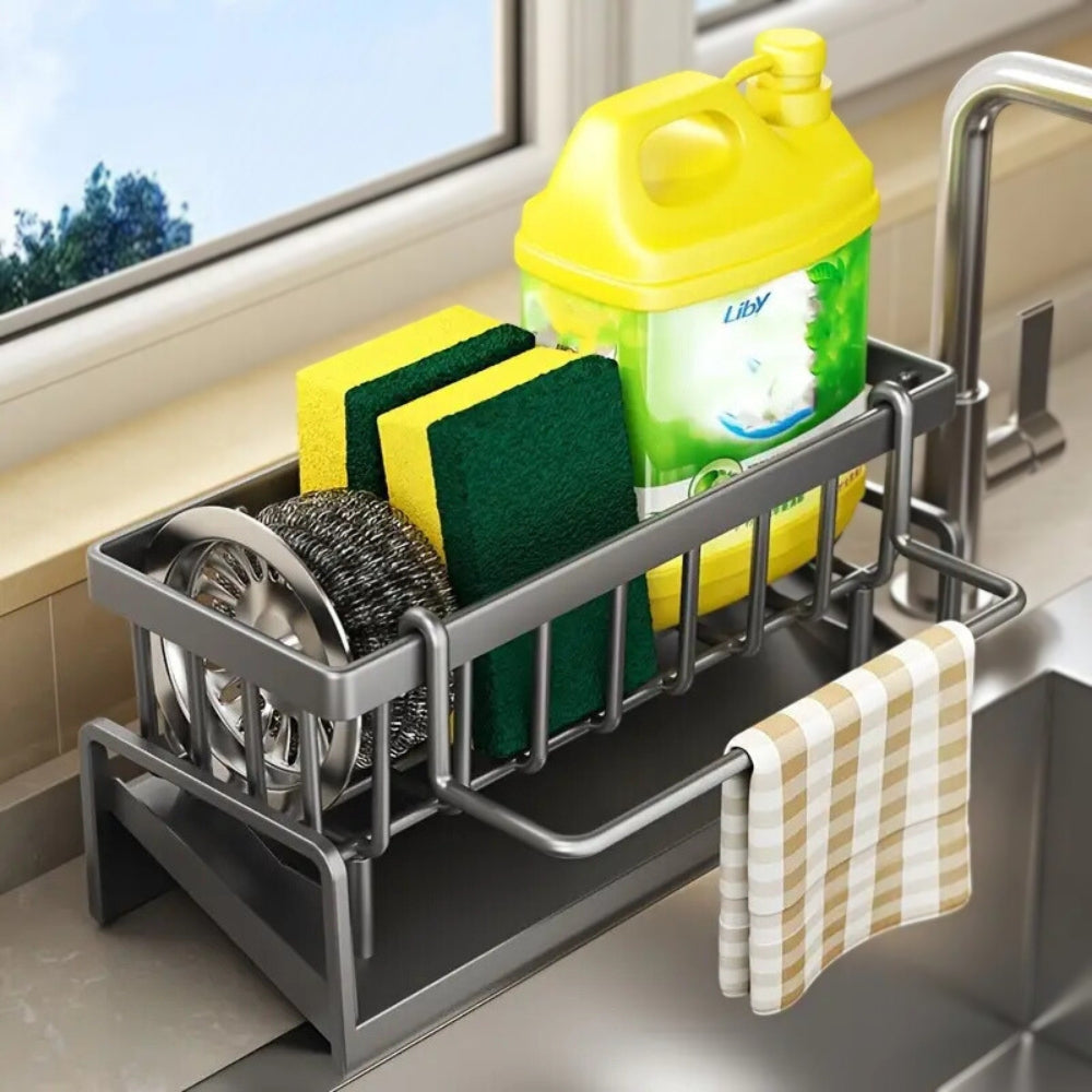 All-in-One Sponge Soap Cloth Self-Draining Rack 1
