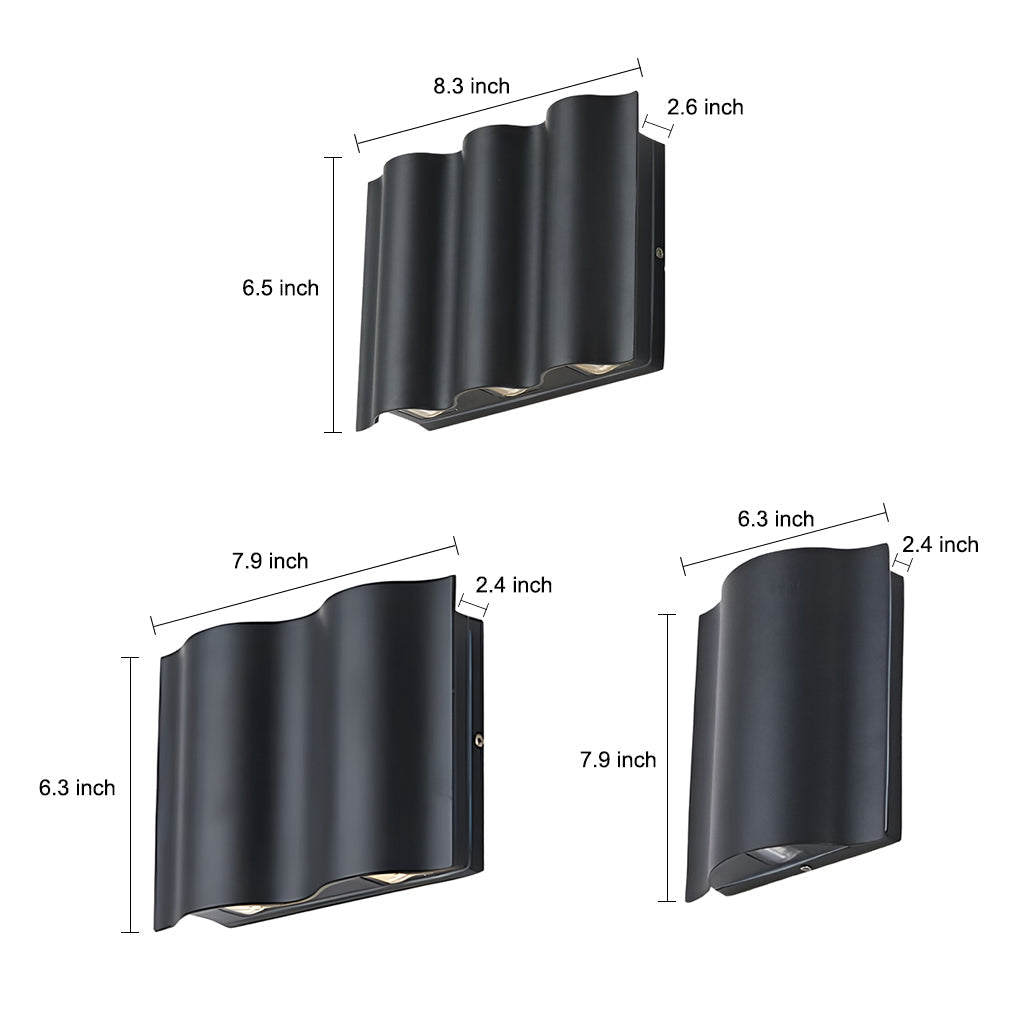 Arc Series | Outdoor Wall Light with Up and Down Lighting | Black Exterior Wall Lantern for Modern Homes 6