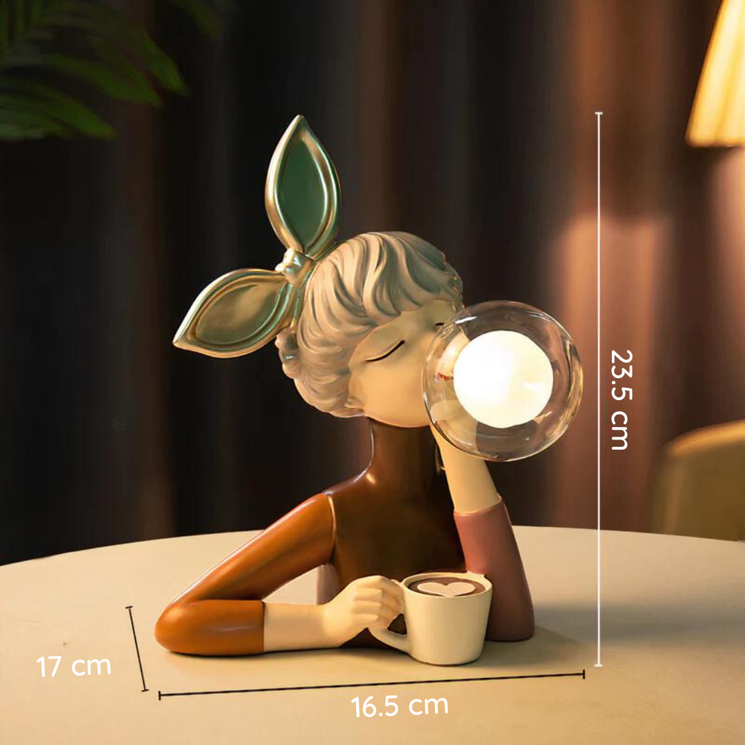 ArtisanCraft | Elegant Handmade Wood and Textile Bedside Table Lamp 0