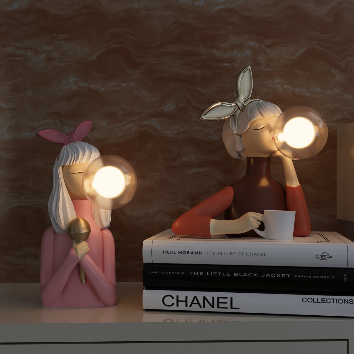 ArtisanCraft | Elegant Handmade Wood and Textile Bedside Table Lamp 11