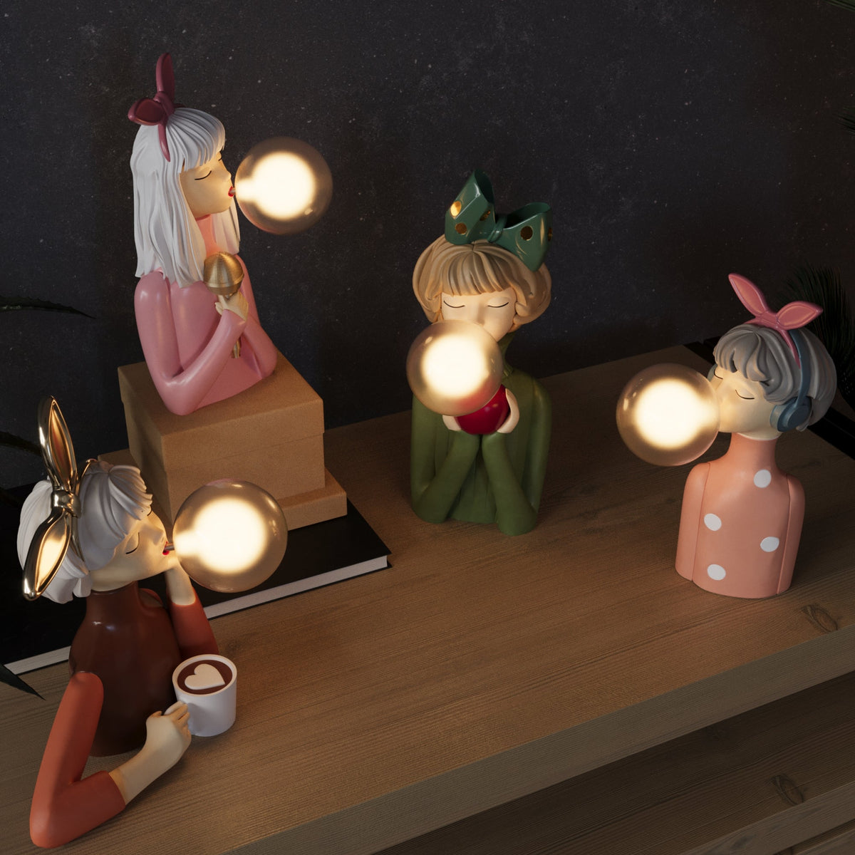 ArtisanCraft | Elegant Handmade Wood and Textile Bedside Table Lamp 7