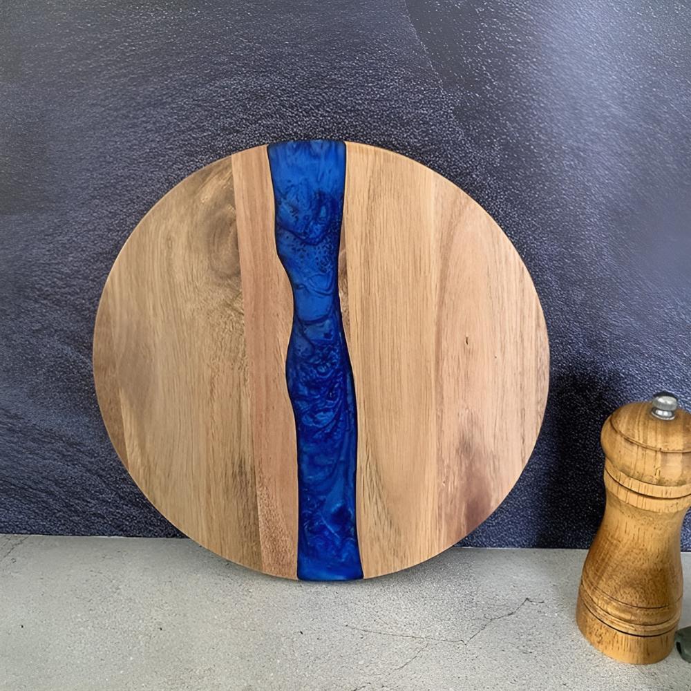 Artisan Epoxy Round Wood Chopping Board 0