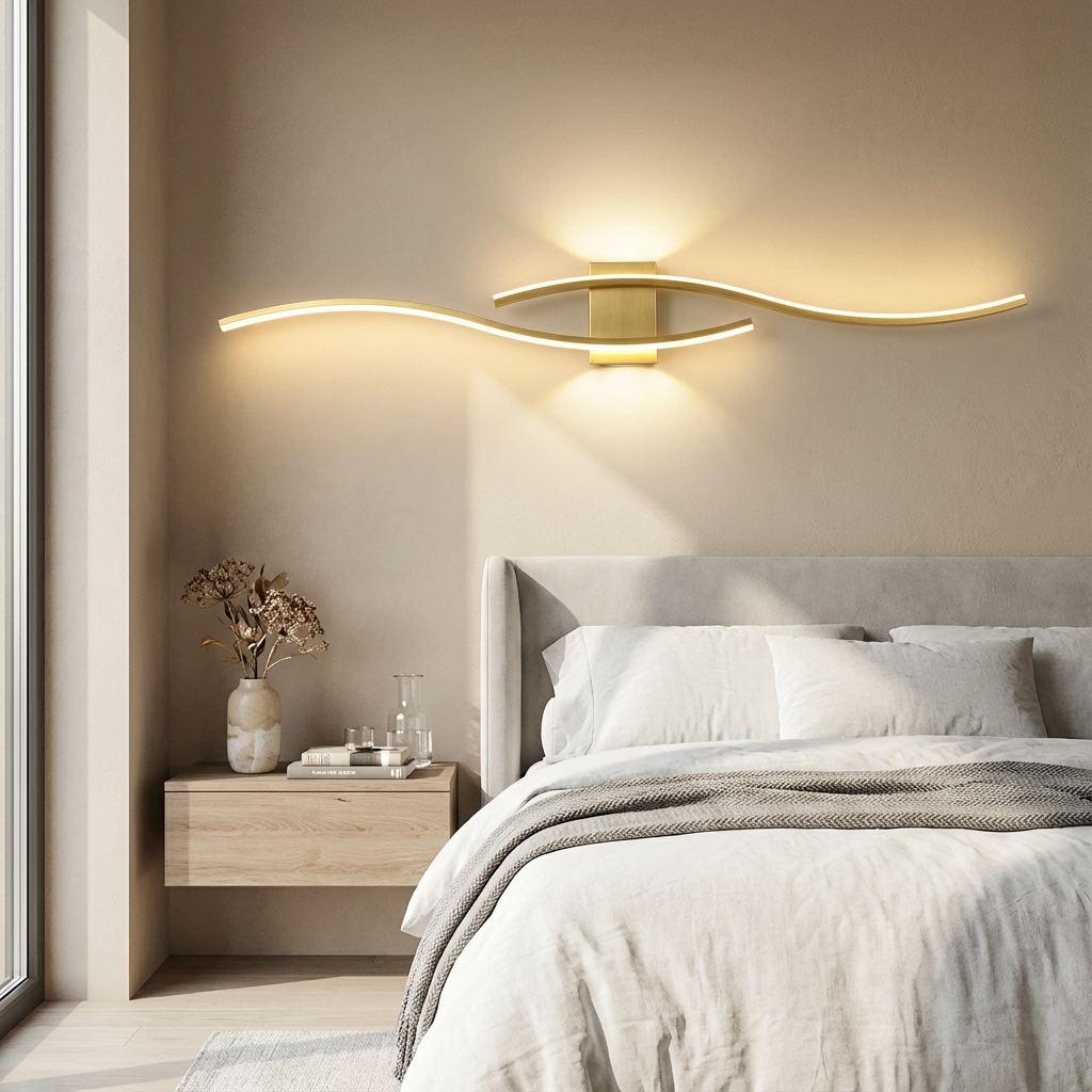 AureaWave | Elegant Dimmable Gold Wall Sconce Lighting for Modern Interiors 6