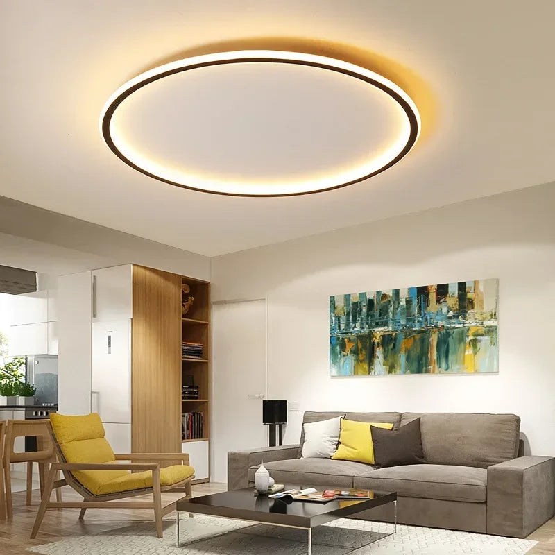 AuroraSphere | Elegant Minimalist Round LED Flush Mount Ceiling Light 3