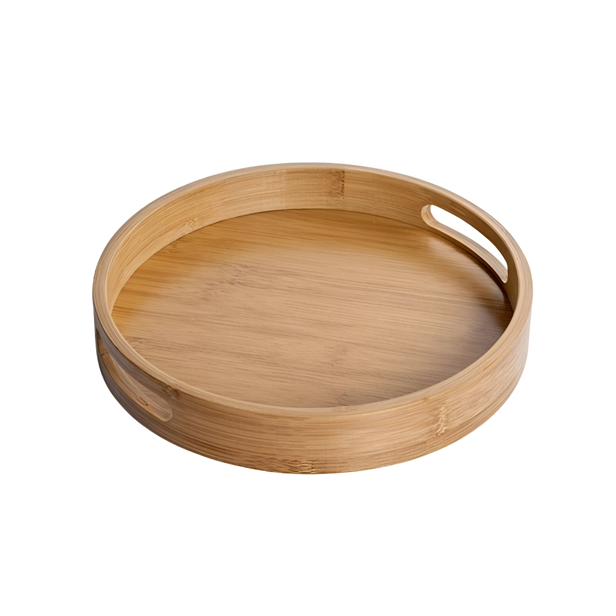 Bamboo Wood Round Serving Tray 4