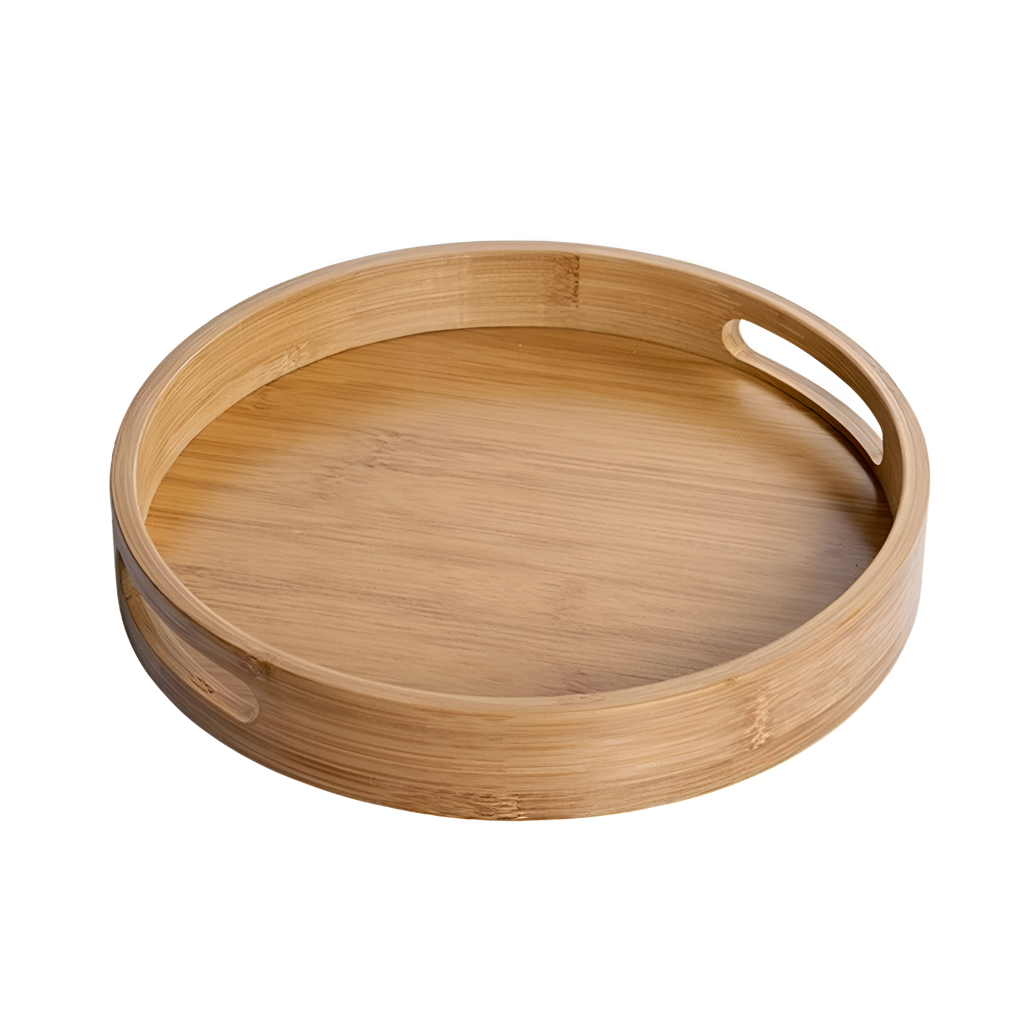 Bamboo Wood Round Serving Tray 6