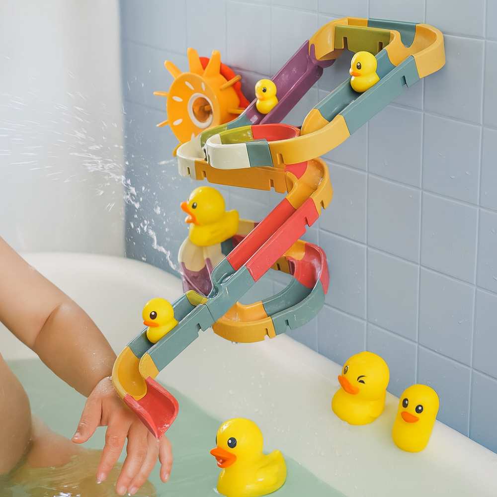 Toddler Bath Toy Water Slide Track Set