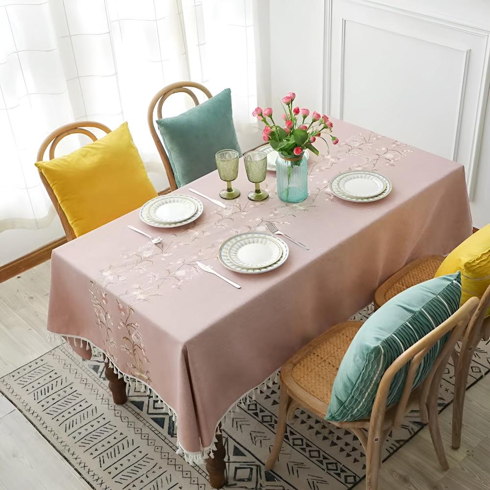 Blossom Weave Elegance Tablecloth 0