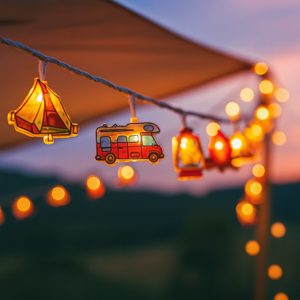 Warm White Battery Camping String Lights