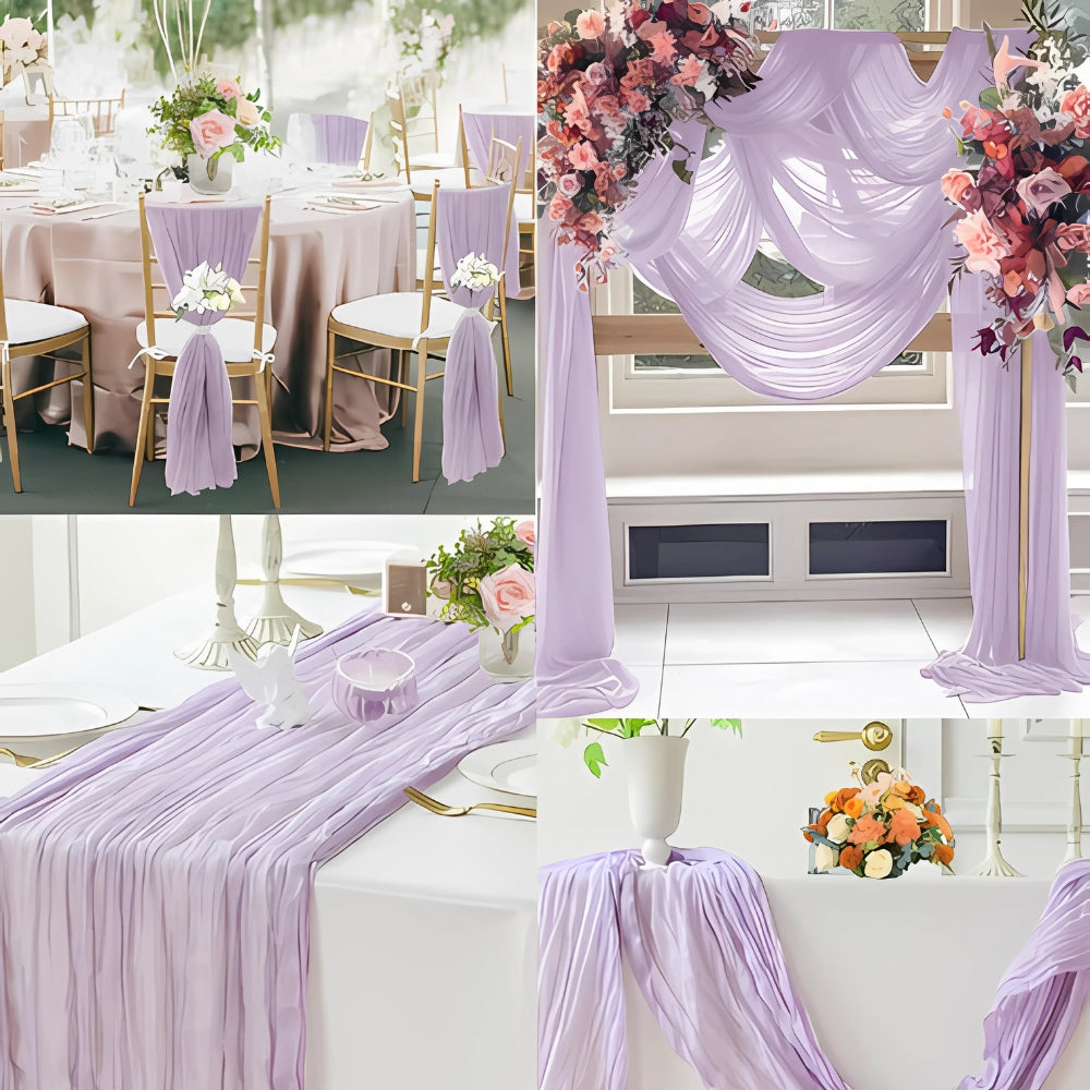 Cheesecloth Flowy Table Runner | 10 Pcs Set 1