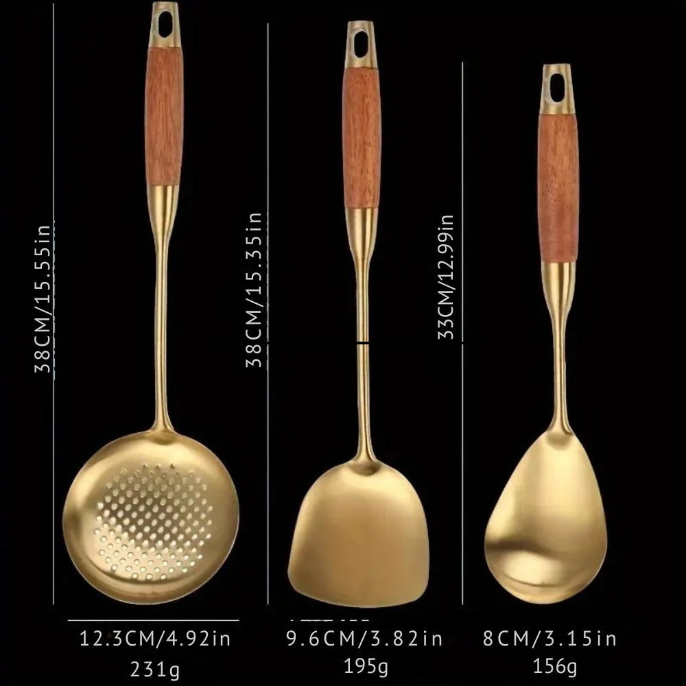 Chef’s Choice Golden Kitchen Utensils | 6pcs Set 1