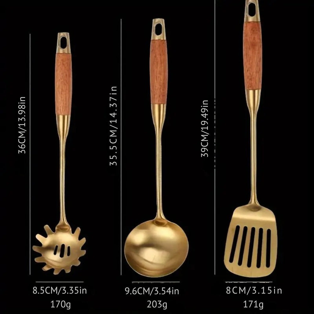Chef’s Choice Golden Kitchen Utensils | 6pcs Set 2