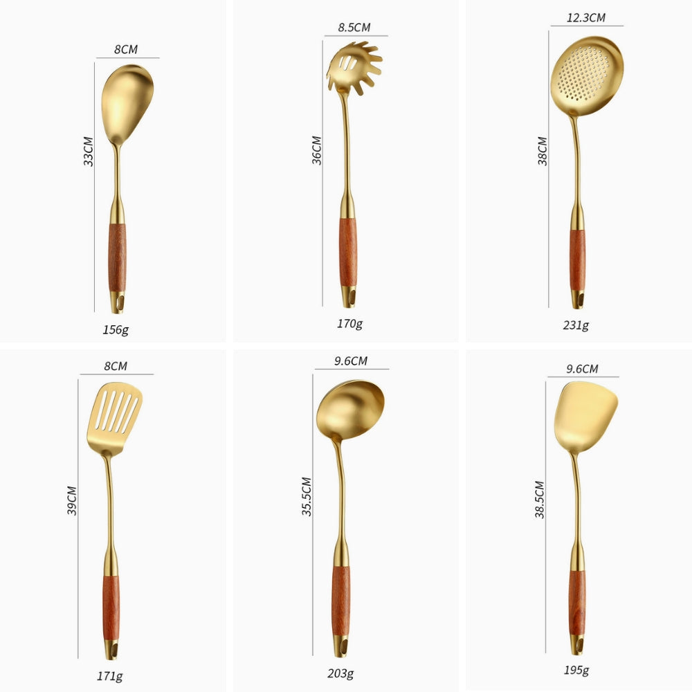Chef’s Choice Golden Kitchen Utensils | 6pcs Set 4