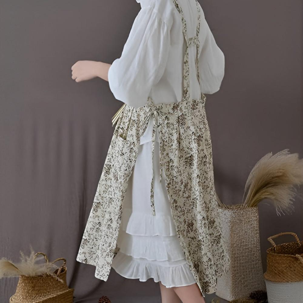 Classic Cotton Floral Apron 2