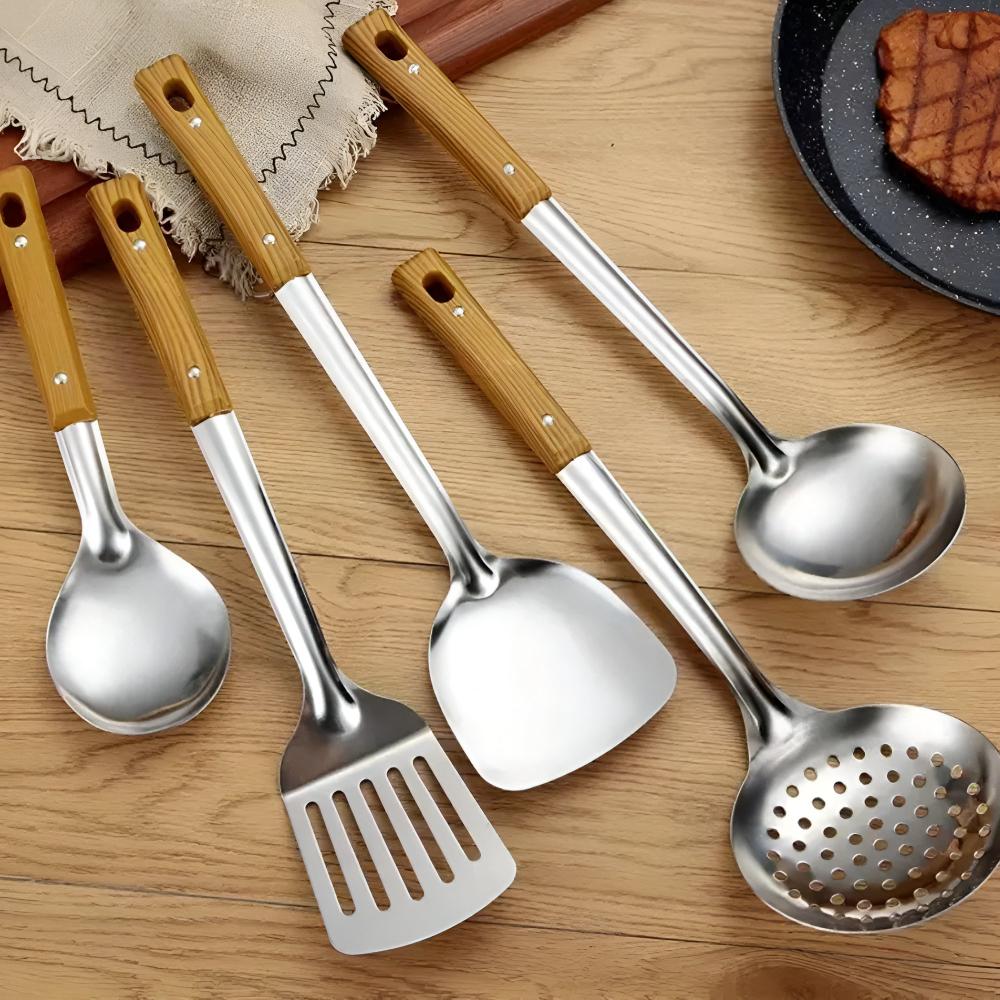 Classic Stainless Steel Kitchen Utensil Set (5 Sets) 2