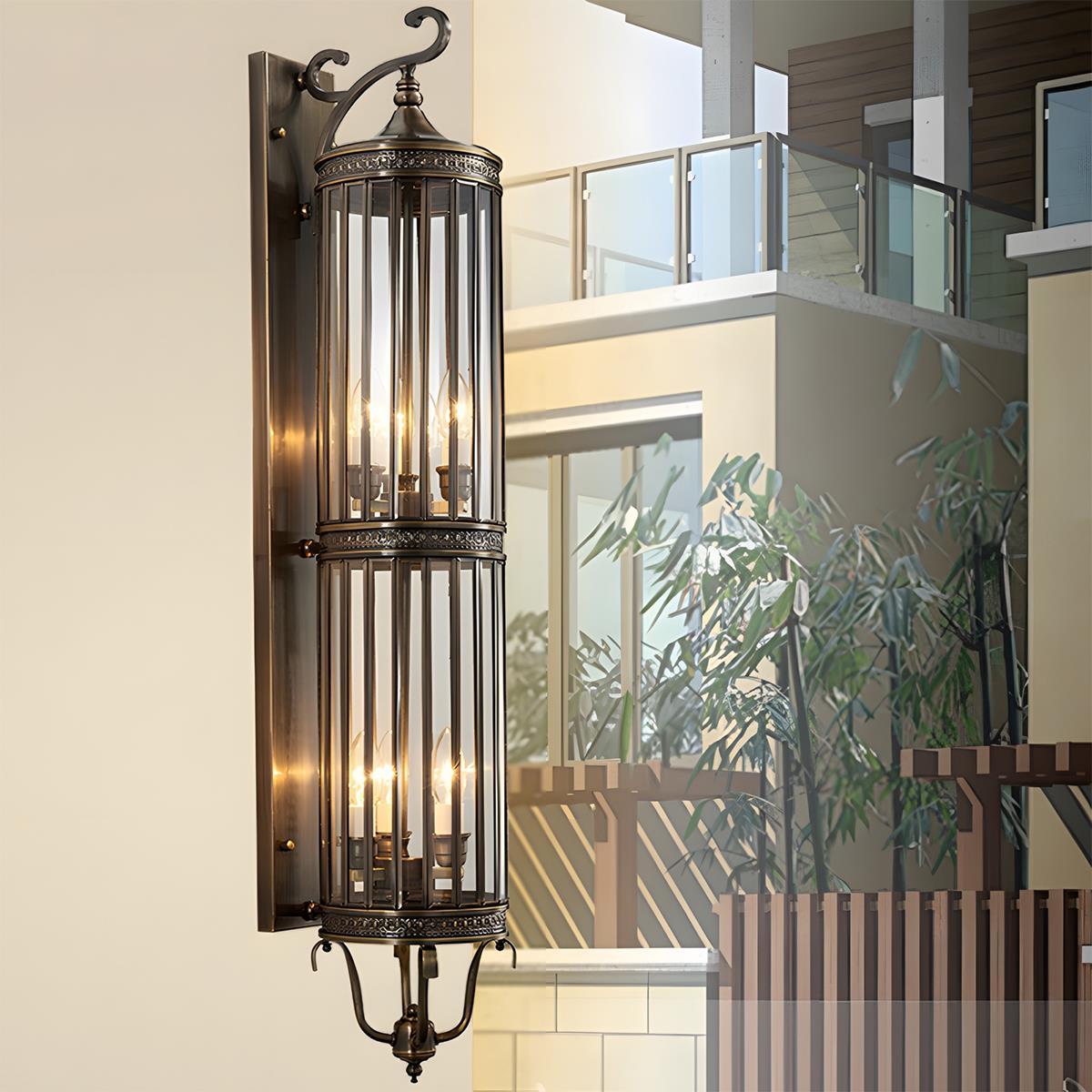Classic Vintage Outdoor Wall Sconce | IP65 Waterproof Design with Replaceable LED Bulbs | Timeless Illumination for Patios and Gardens