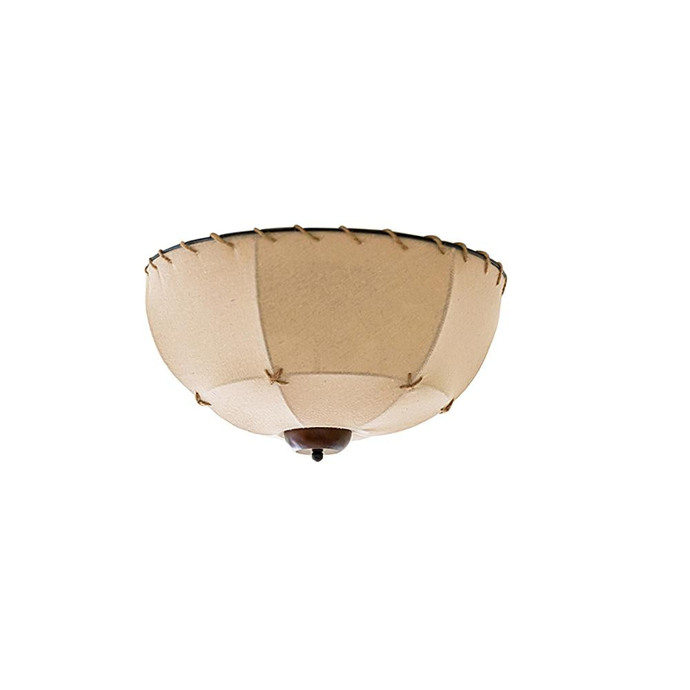Rustic Wood Fabric Ceiling Light