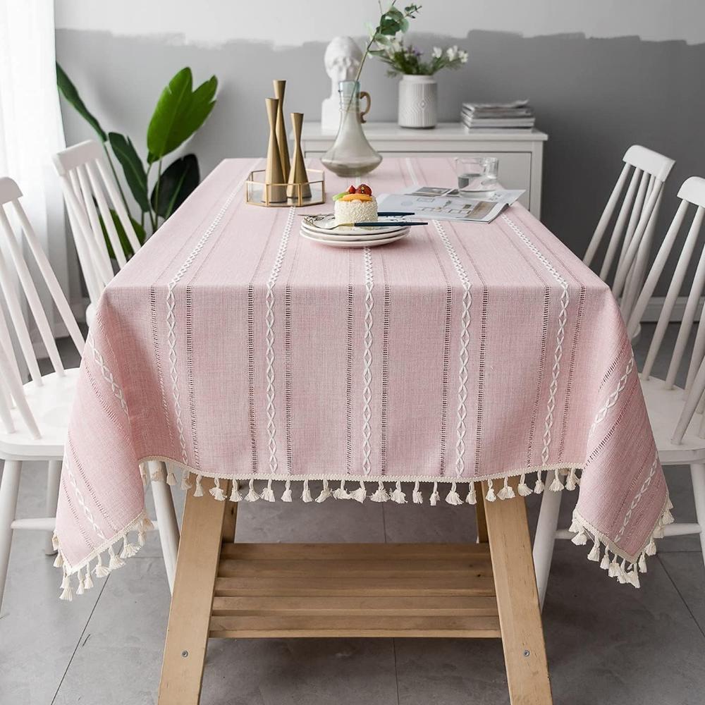 Elegant Cotton Linen Tablecloth 1