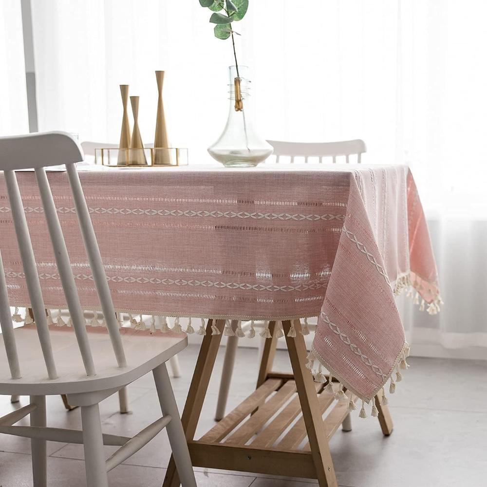 Elegant Cotton Linen Tablecloth 4