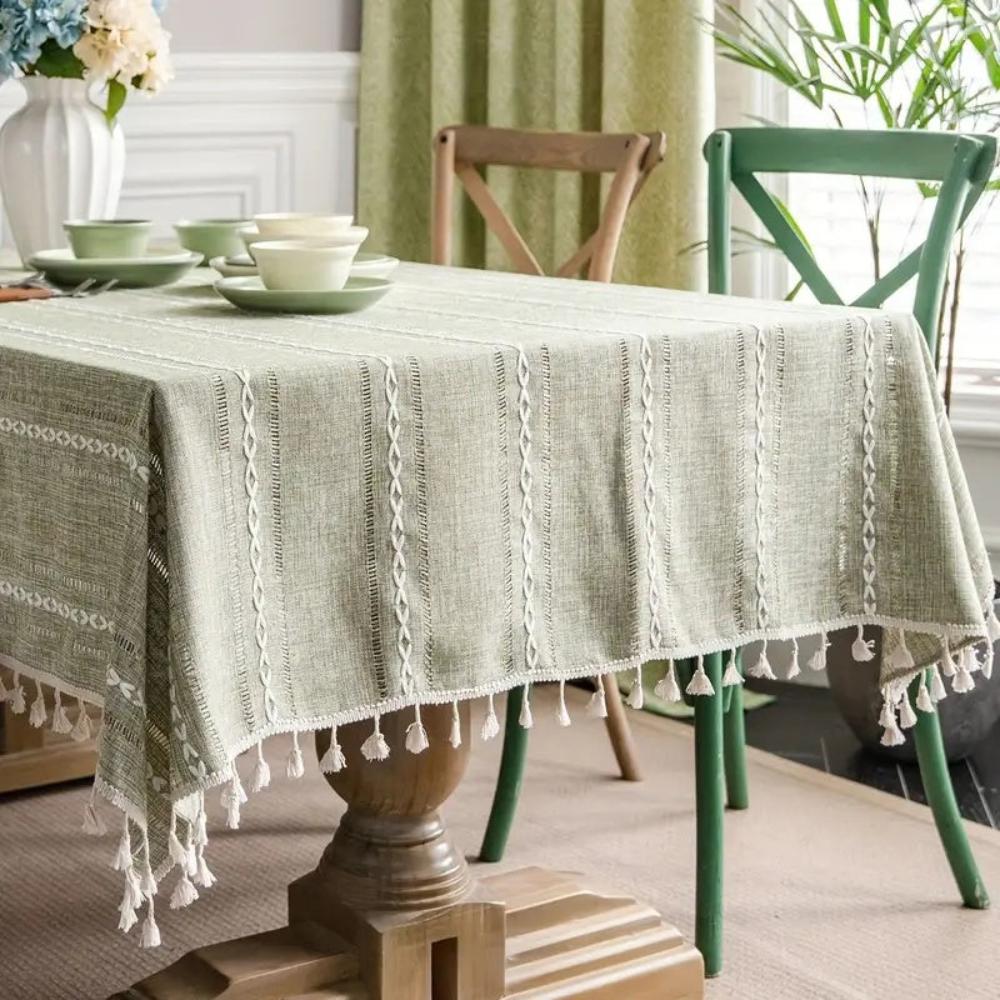 Elegant Cotton Linen Tablecloth 5