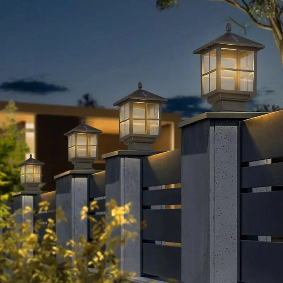 Elegant Solar Outdoor Post Light | Durable Aluminium Alloy with Dual Power Options for Stylish Illumination 5