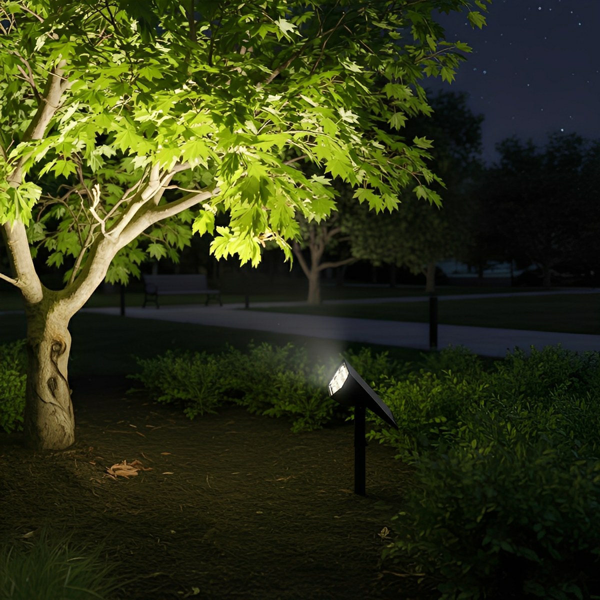 Elegant Solar Spotlight Outdoor Lights with Adjustable LED & IP68 Waterproof for Perfect Garden Illumination