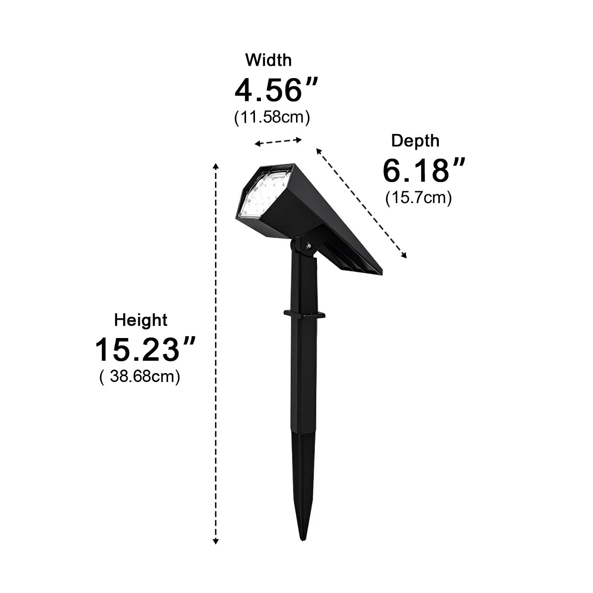 Elegant Solar Spotlight Outdoor Lights with Adjustable LED & IP68 Waterproof for Perfect Garden Illumination