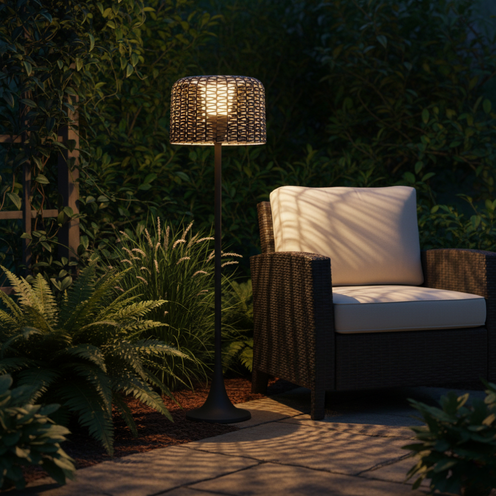 Elegant | Solar Garden Lights with Integrated LED & Waterproof Rattan Design for Stylish Outdoor Ambiance