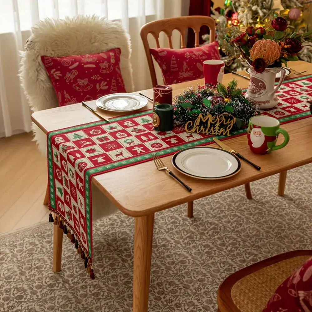 Festive Charm Holiday Table Runner 4