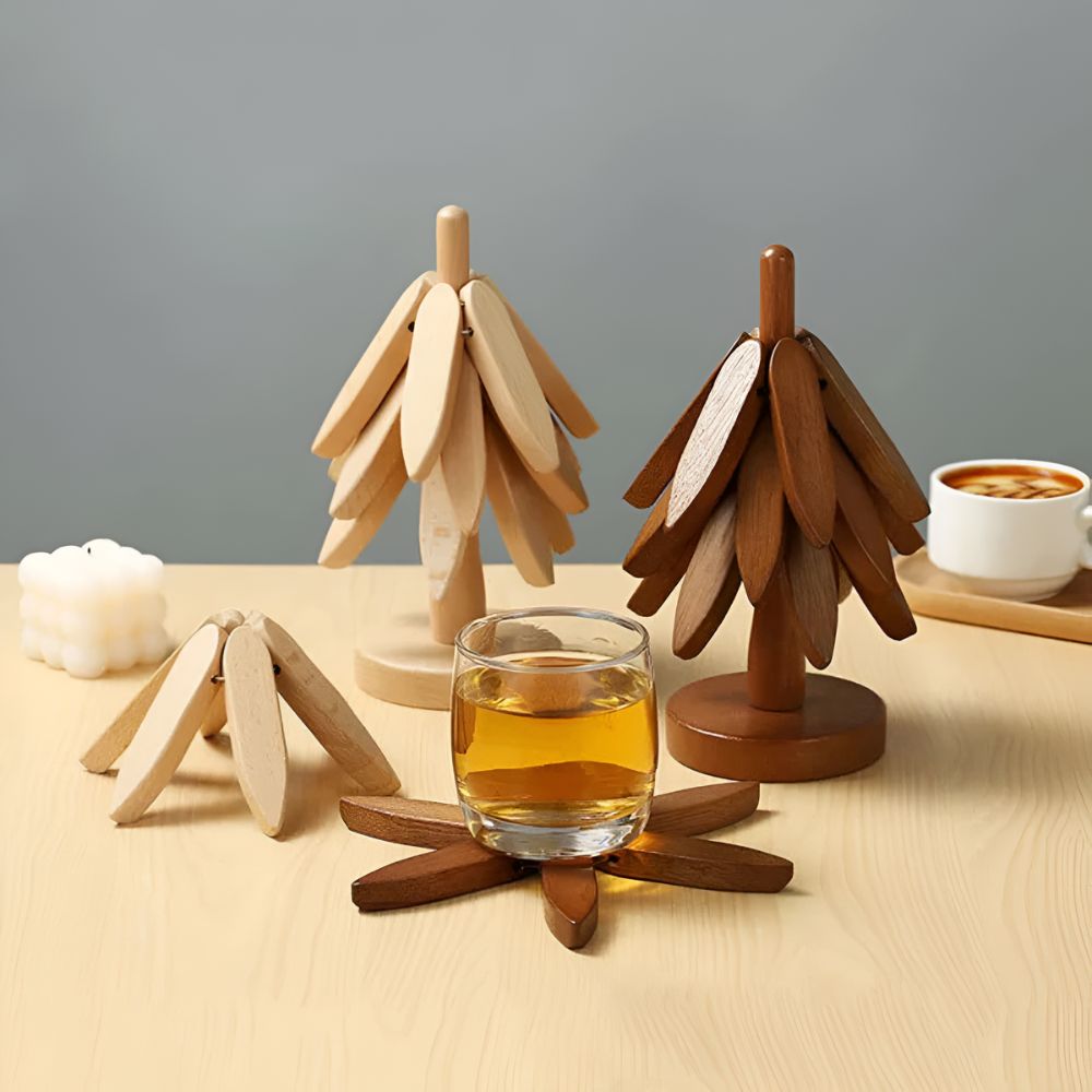 Foldable Wooden Trivets | 3 Pcs Set 8