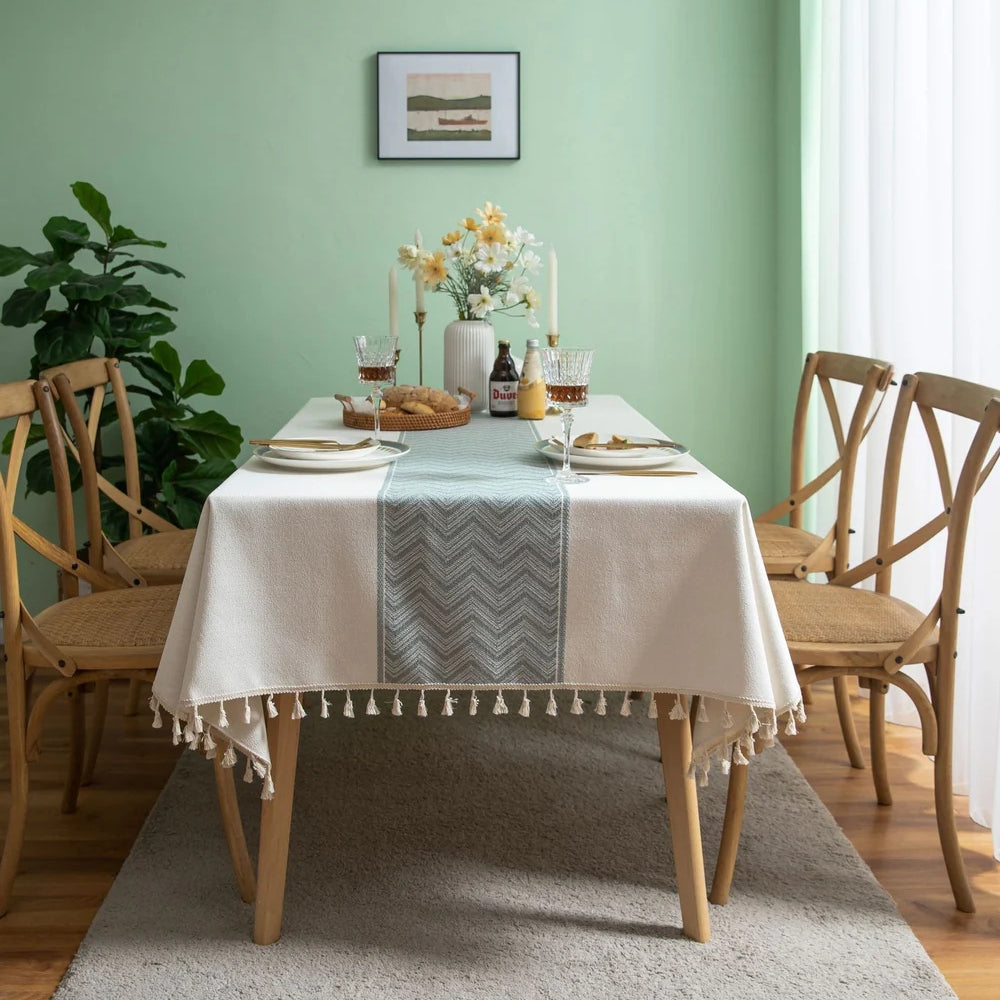 Glisstra Geometric Tassel Tablecloth 4