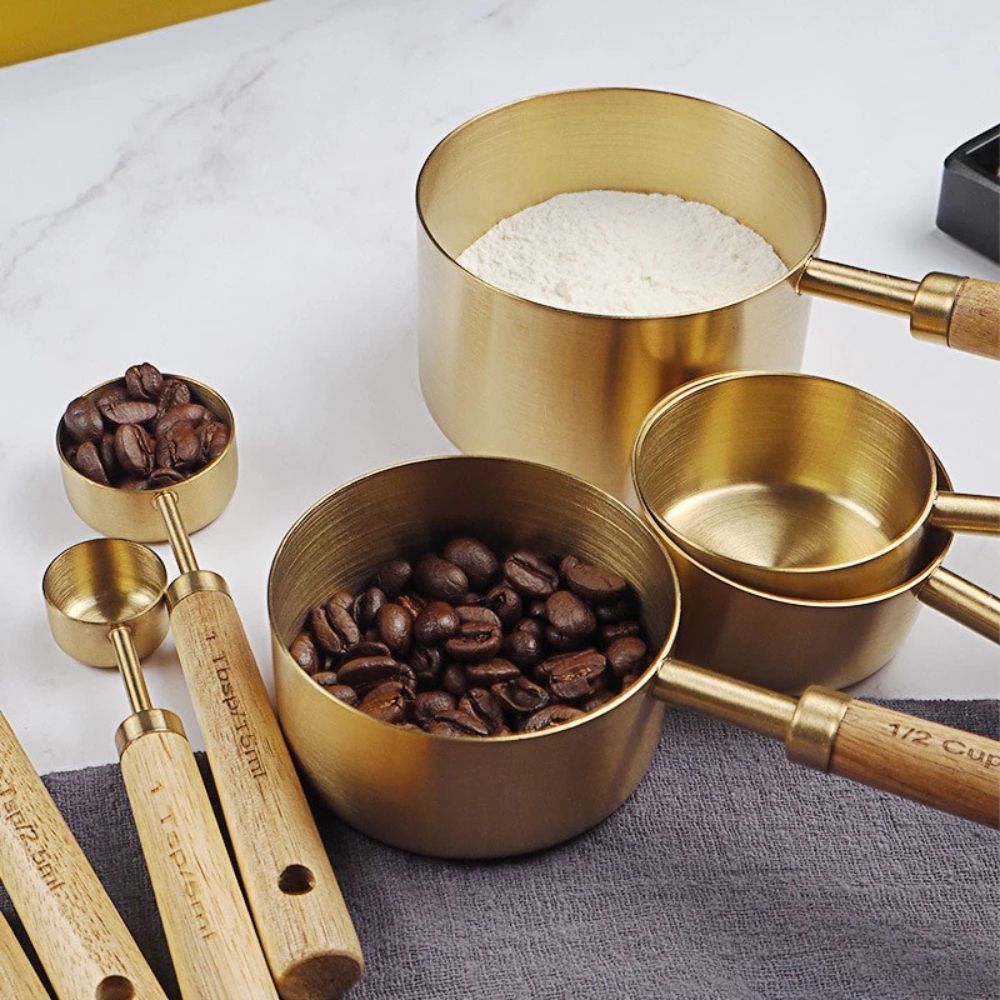 Golden Measuring Spoon Set 3