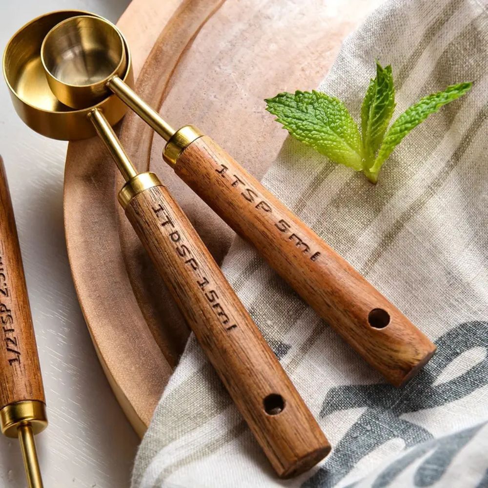 Golden Measuring Spoon Set 4