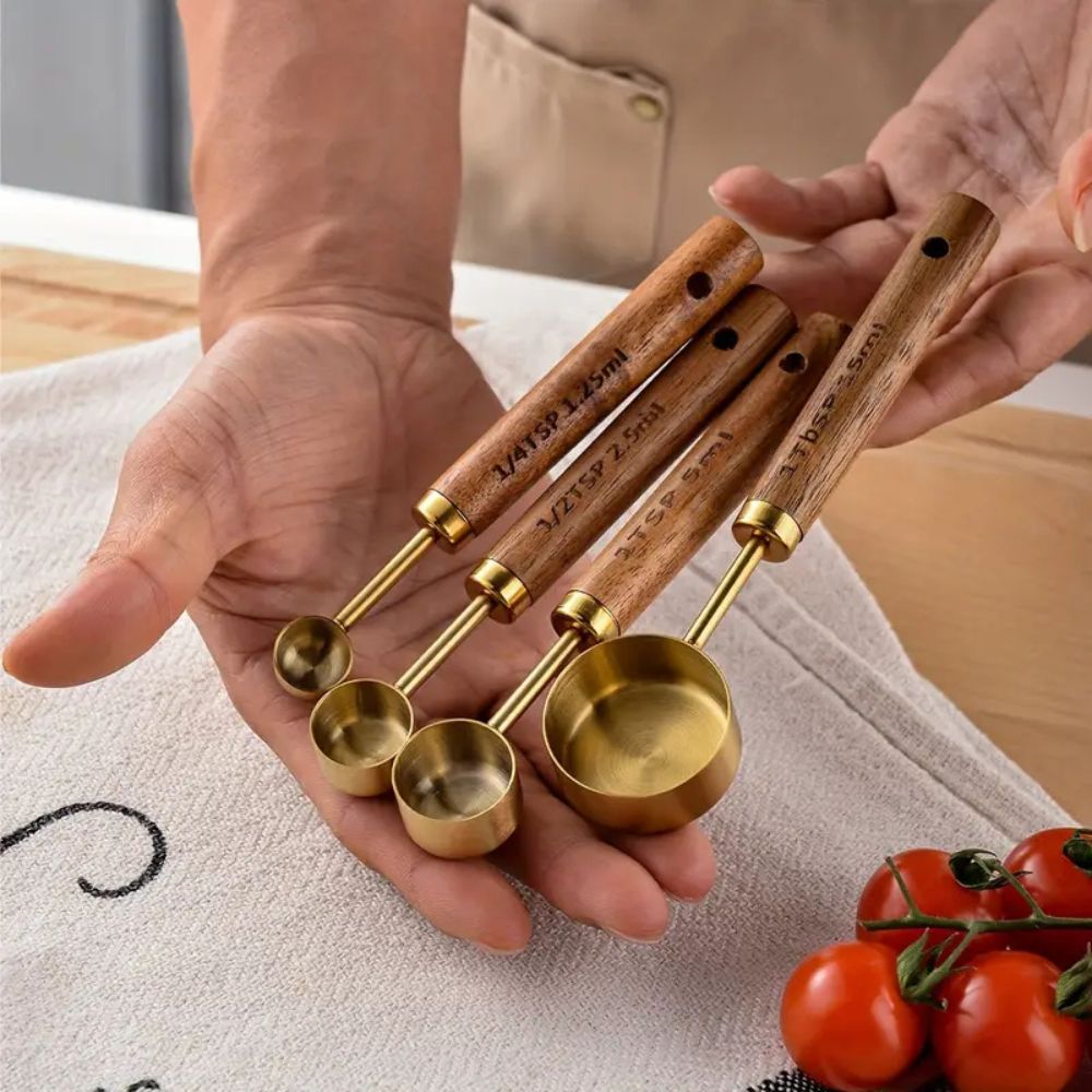 Golden Measuring Spoon Set 6
