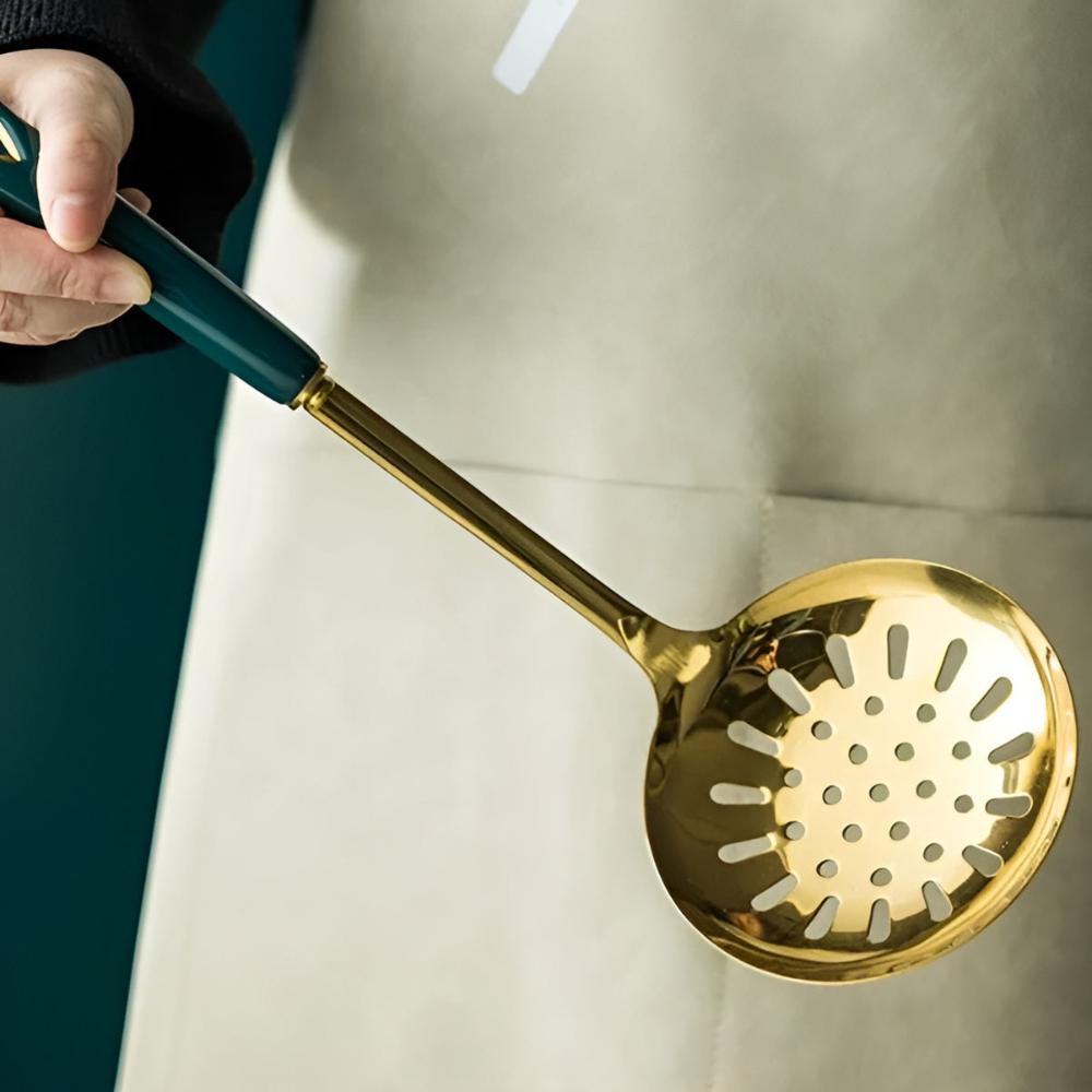 Golden Stainless Steel Utensil Set 4