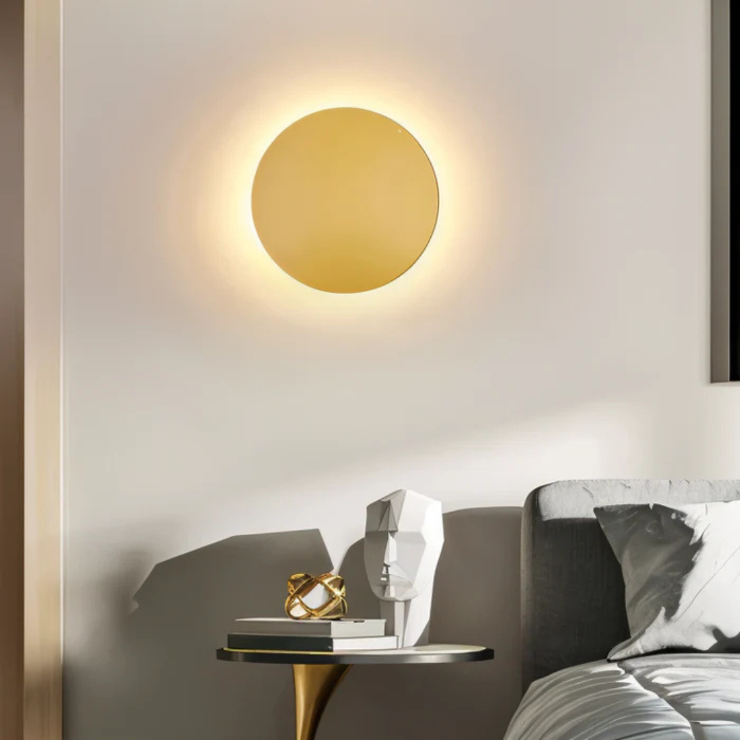 Halo Collection | Wall Light Sconce with Layered Disc Design | Modern Illumination for Cozy Spaces