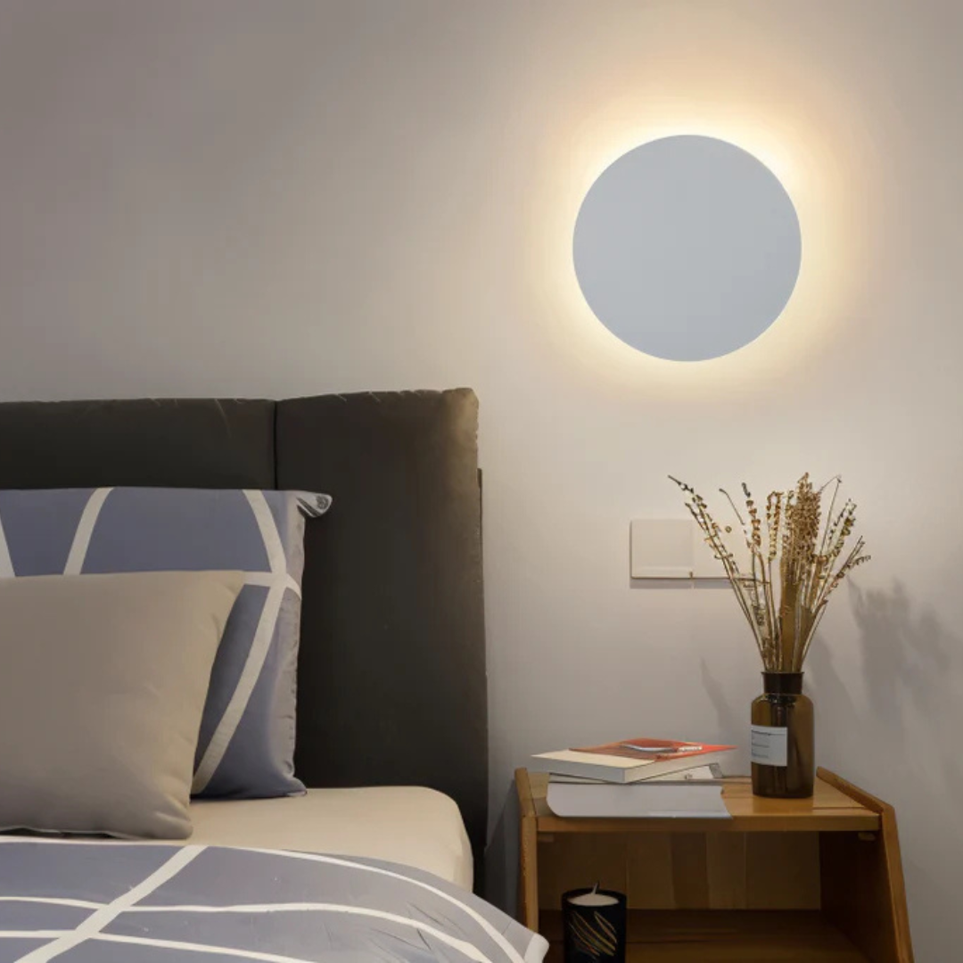 Halo Collection | Wall Light Sconce with Layered Disc Design | Modern Illumination for Cozy Spaces