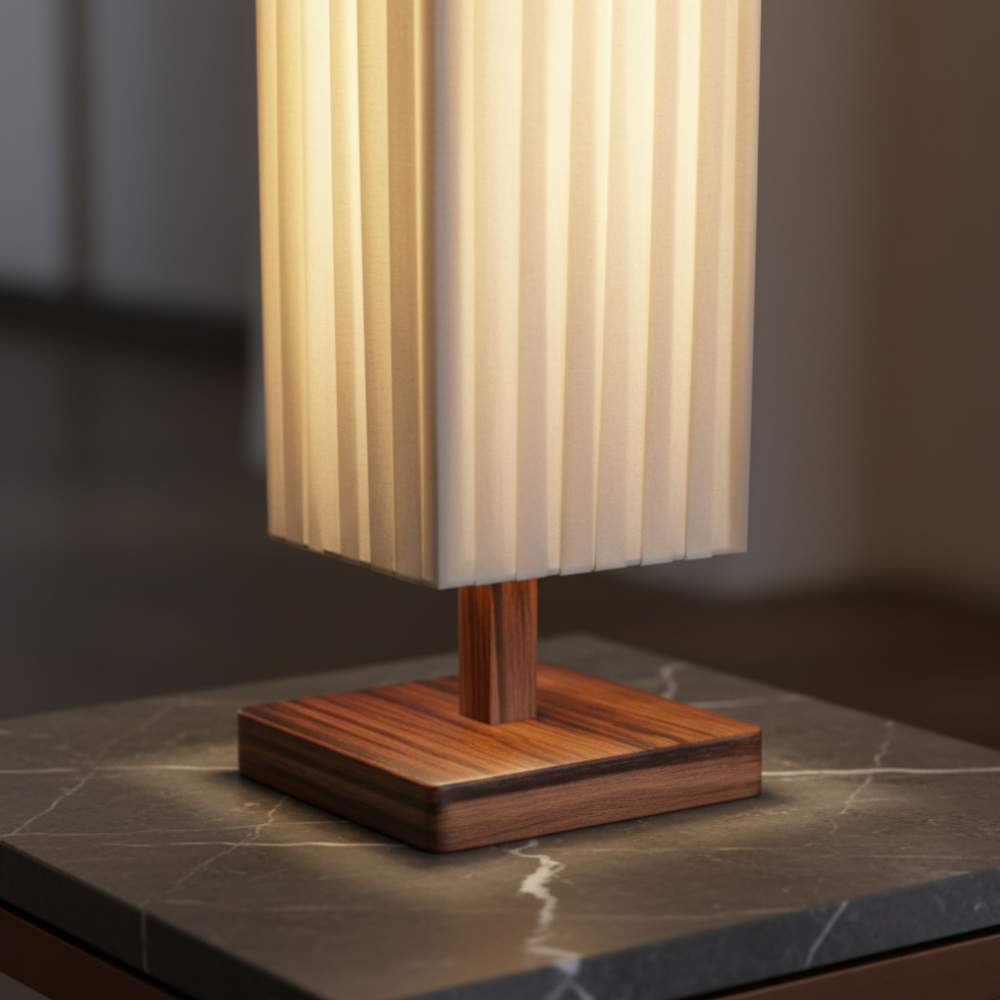 Hikari Collection | Modern Floor Lamp with Soft LED Light | Elegant Walnut Design for Calming Atmosphere