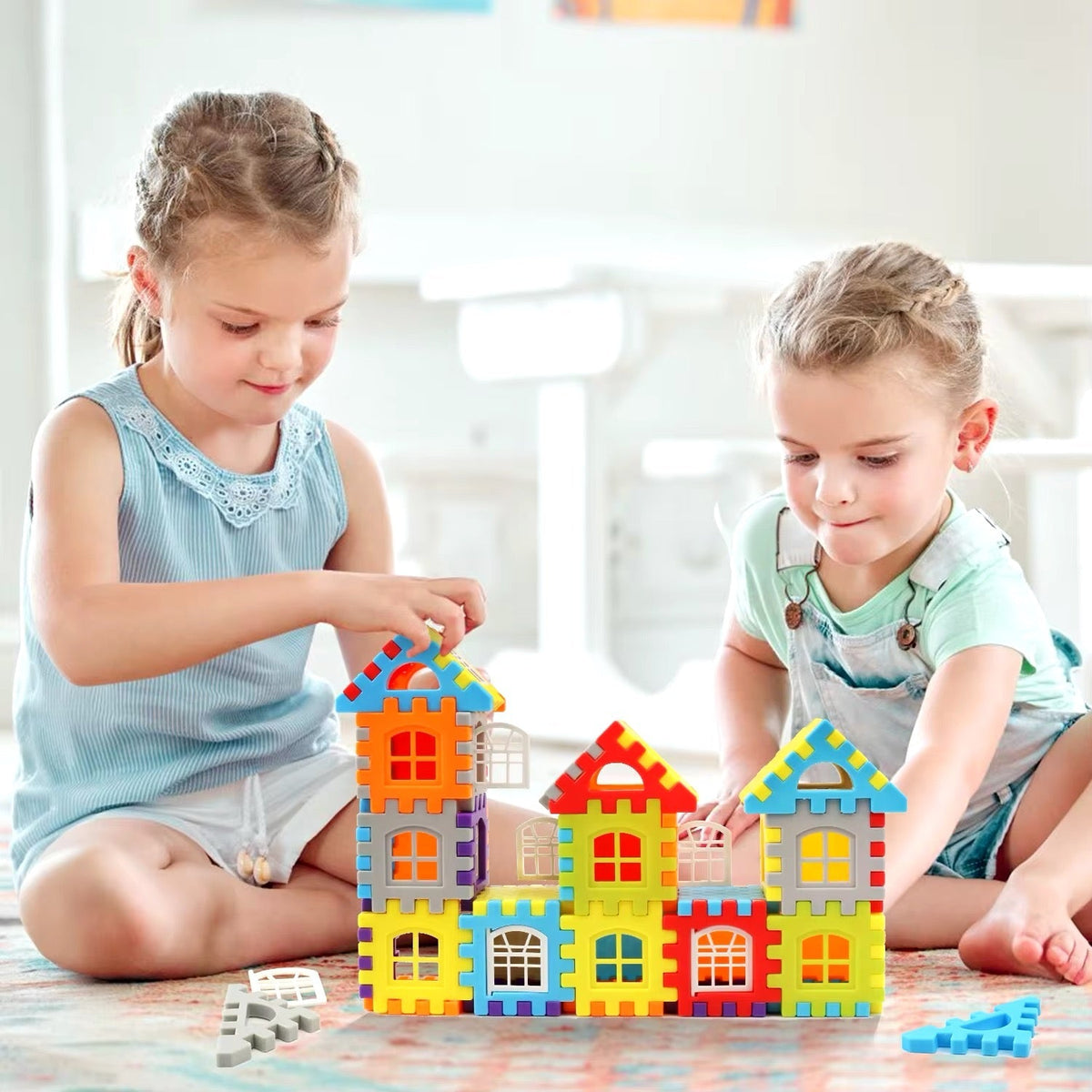 Kids Montessori Transparent Window Building Blocks Set